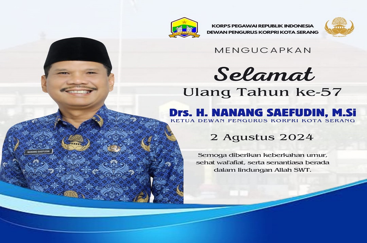 SELAMAT ULANG TAHUN KE 57 Drs H. NANANG SAEFUDIN, MSi